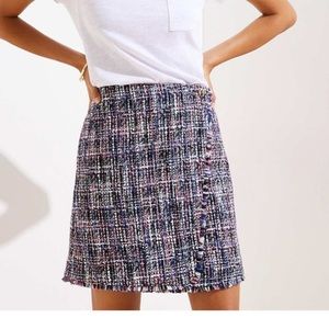 Loft Tweed Wrap Skirt NWT Size 12